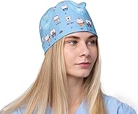 Vista 1 de Print Scrub Caps - Sombrero perfecto para enfermeras, médicos y EMTs..