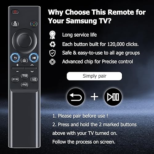 Miniatura 5 de BN59-01388A BN59-01388H Reemplazo de control remoto para Samsung NEO QLED Crystal 4K Series Smart TV UN75 UN85 UN43 UN50 UN55 UN58 UN65 UN70CU7000