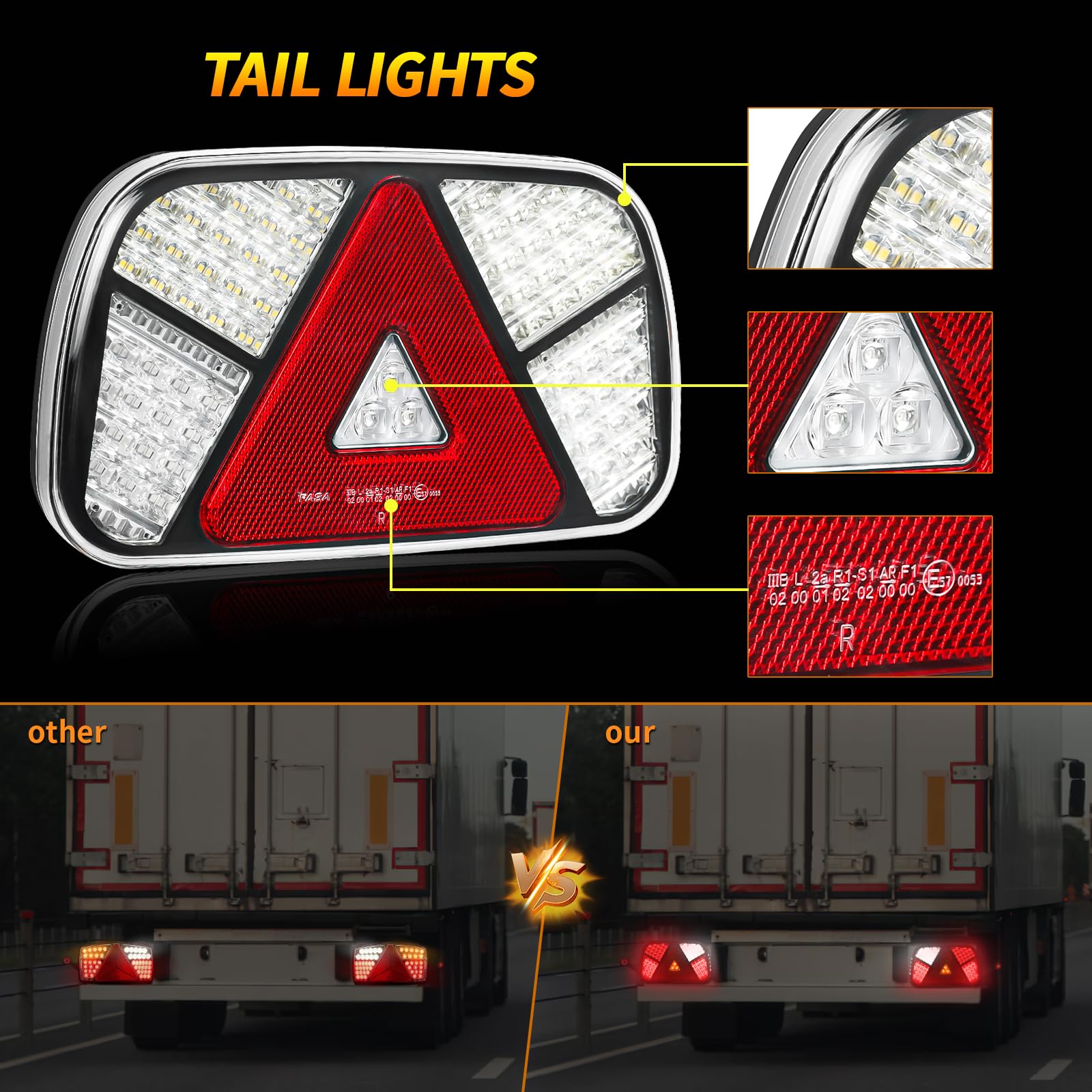 Luci LED Rimorchio 2 Luci Posteriori LED Per Rimorchio - 12V/24V - Foto 7