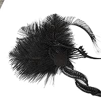 Vista 7 de Rugiente Art Deco 1920s Flapper Tocado de Plumas Rugientes Años 20 Gran Gatsby Diadema para Mujeres Tocado de los Años 1920