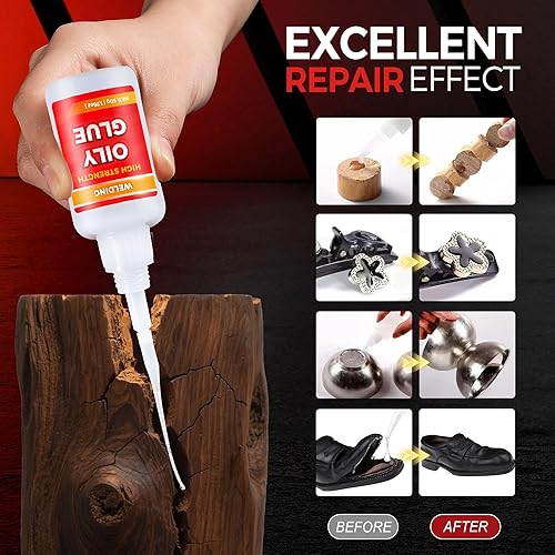 Miniatura 6 de 3 piezas de pegamento aceitoso de alta resistencia para soldadura, gel de superpegamento de soldadura mejorado 2025, adhesivo instantáneo, pegamento