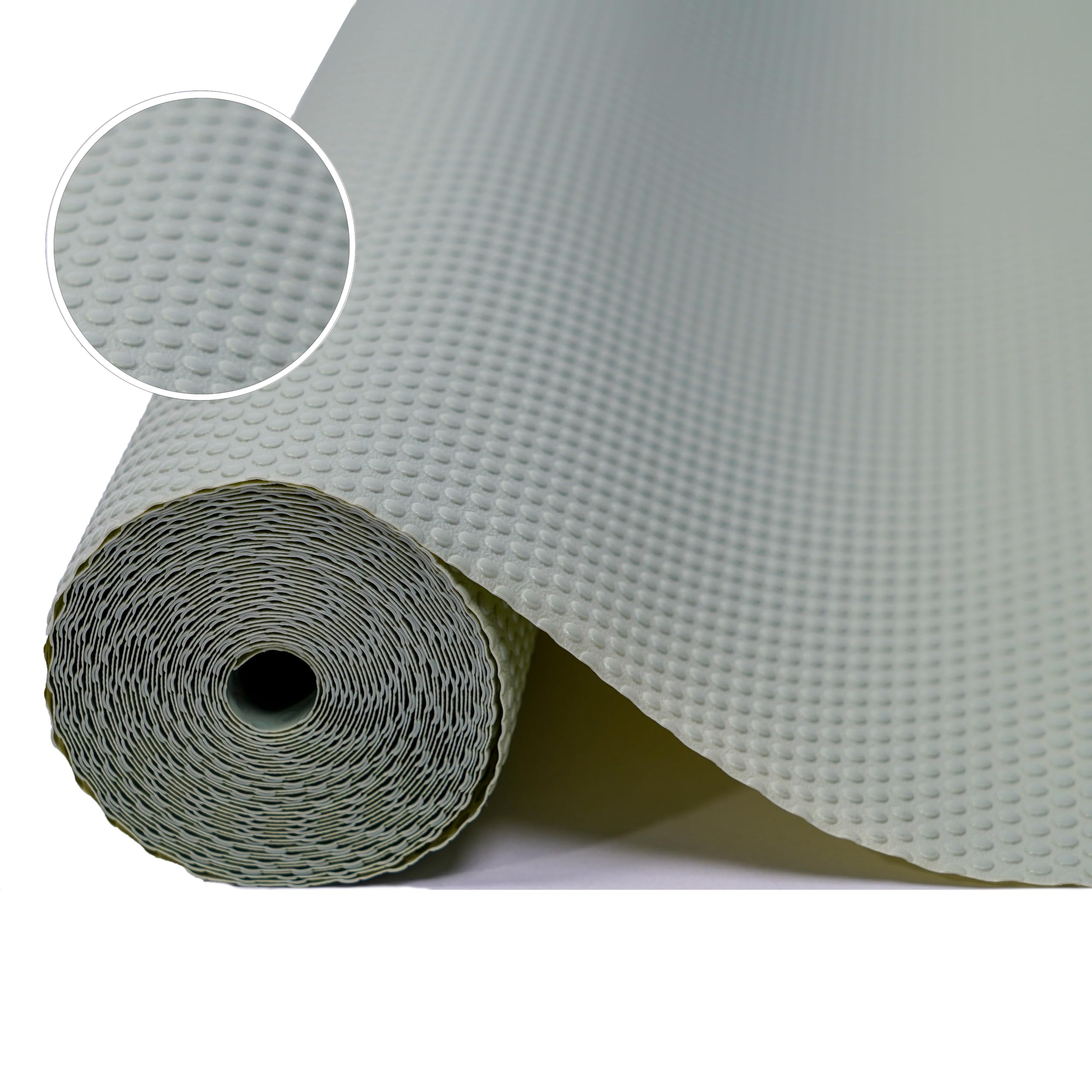 Home Direct Sage Green Multi-Use Non-Adhesive Easy Clean Kitchen Cupboard Cabinet Fridge Shelf Liner Protector Spill Water Proof Wipeable Eva 44Cm X 600Cm