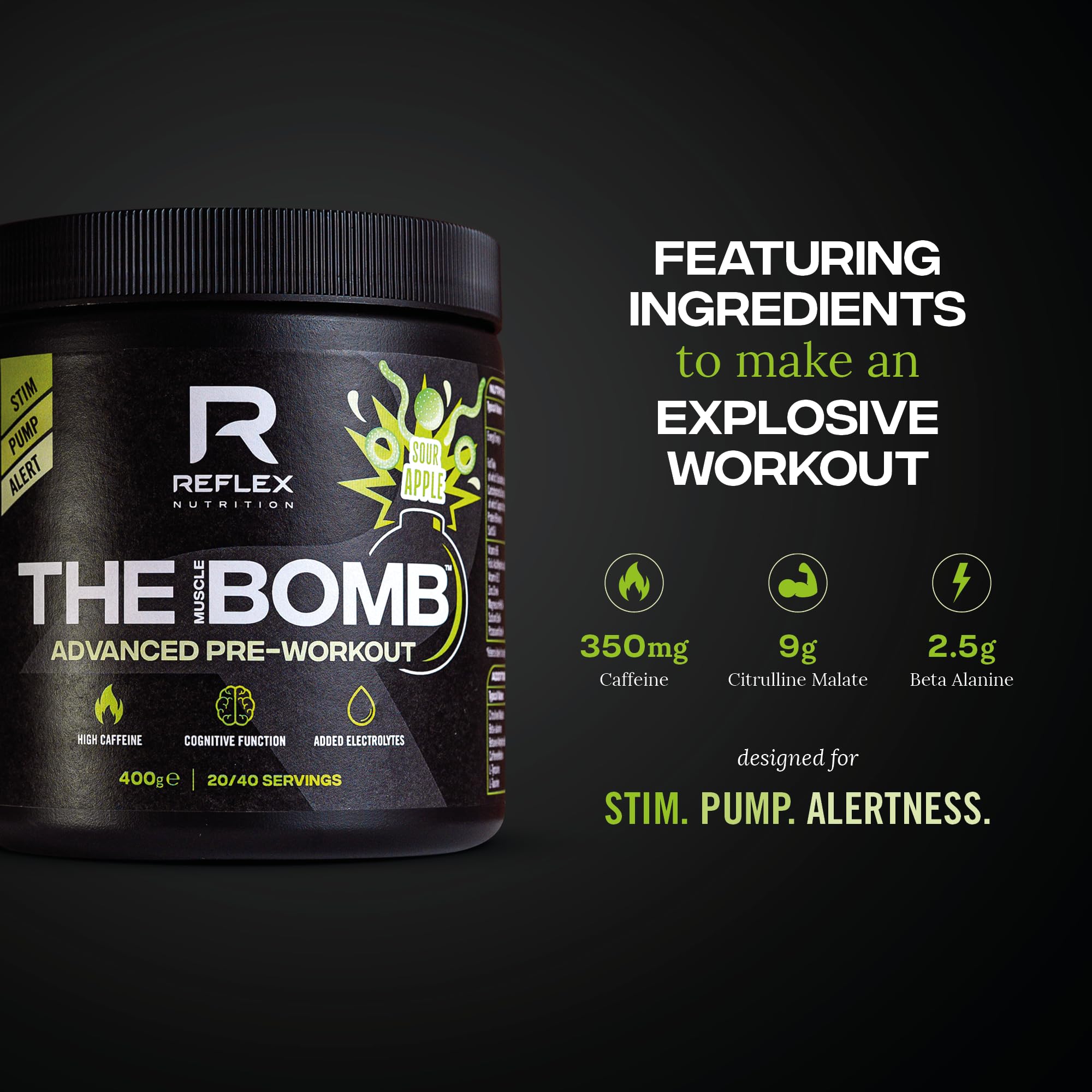 Reflex Nutrition The Muscle Bomb (40 Servings) Pomme acide