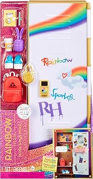 Rainbow High Design & Style Locker Playset with Shelves, Hangers, Accessories and Stickers, Toy Gift for Kids Ages 4-12+