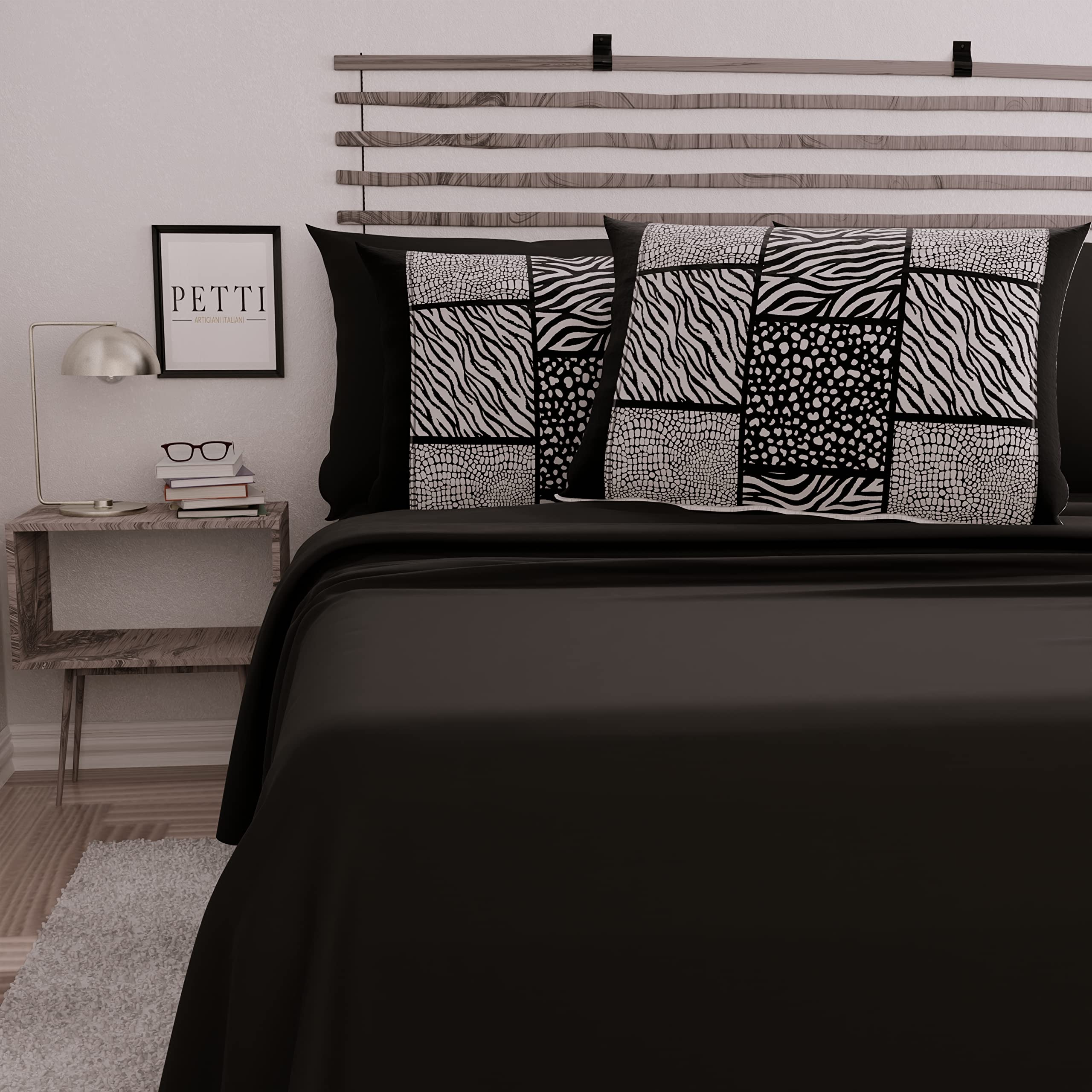 PETTI Artigiani Italiani, Complete Bed Set, Double Sheets, Zebrato Sheets, Double Bed Set - Image 2