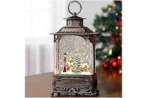 Christmas Light-Up Glitter Globe Lantern