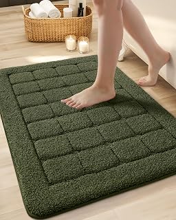 COLOR&GEOMETRY Bath Mat 60 x 90 cm, Extra Soft Absorbent Microfiber, Non Slip Washable Mat for Shower Floor, Bath Mat Bathroom Accessories Decor
