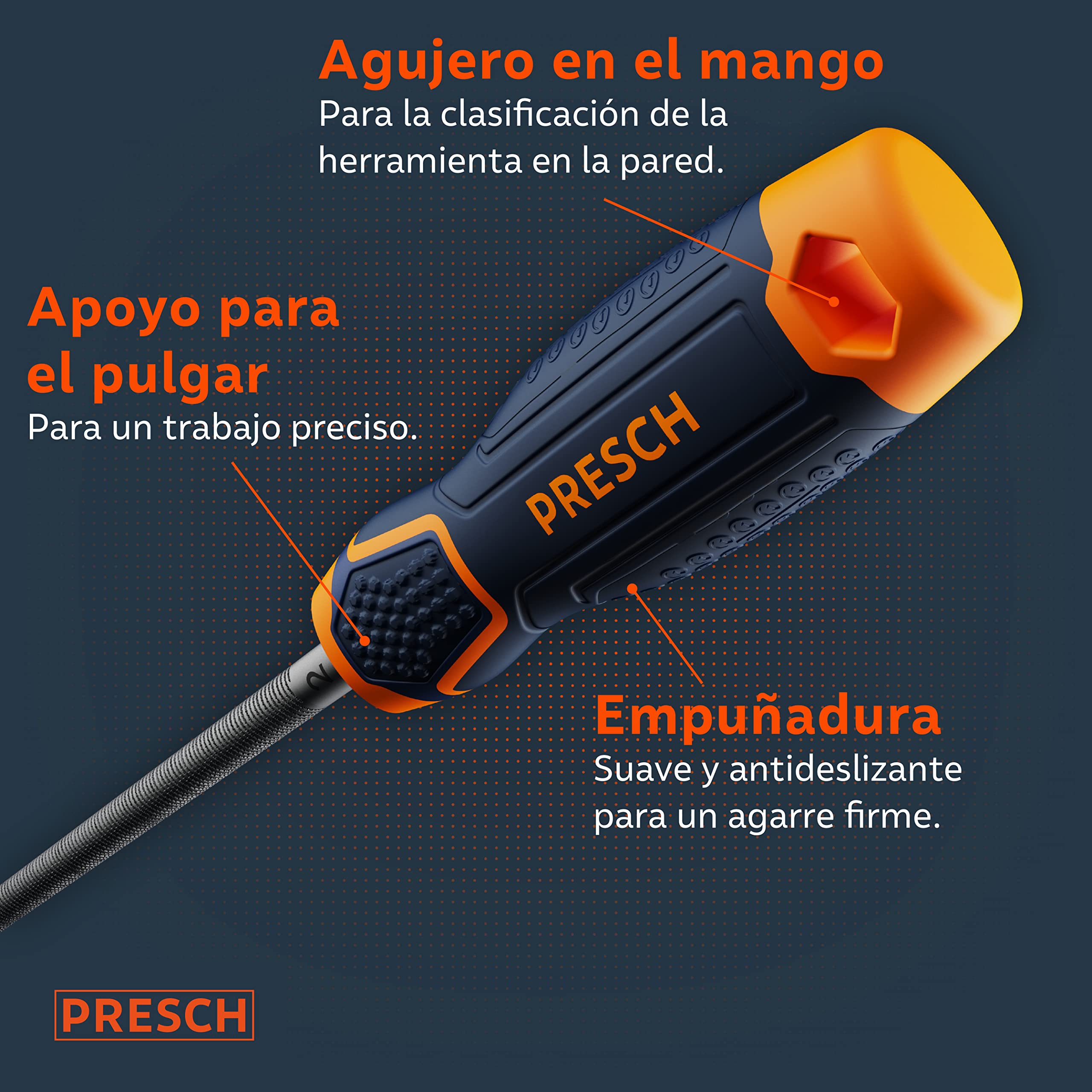 Presch Juego de limas para metal y madera 6 piezas con bolsa - Juego de limas incl. escofina de media caña, lima plana de muñón, lima de media caña, lima redonda, lima triangular y lima cuadrada
