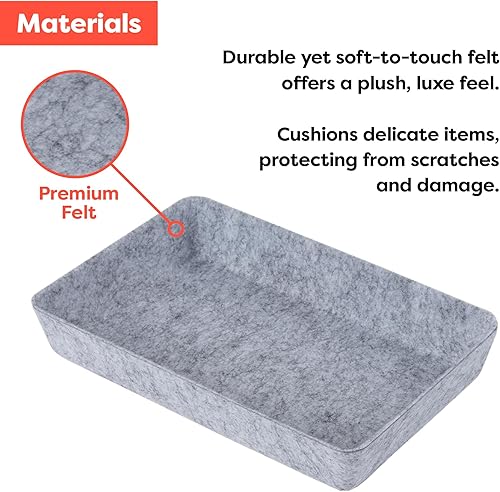 Miniatura 6 de Rajas Goods - Organizador de cajones compatible con la unidad de cajones Ikea Alex, juego de 10 organizadores modulares de bandejas de fieltro,