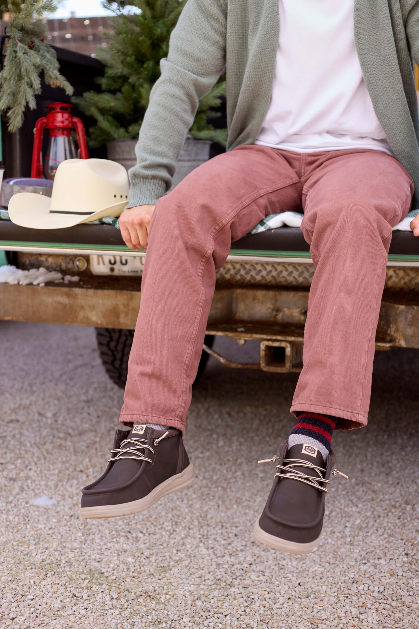 HEYDUDE Chaussures Bateau Wally Mid gripr Classic 2iv Mole Brown