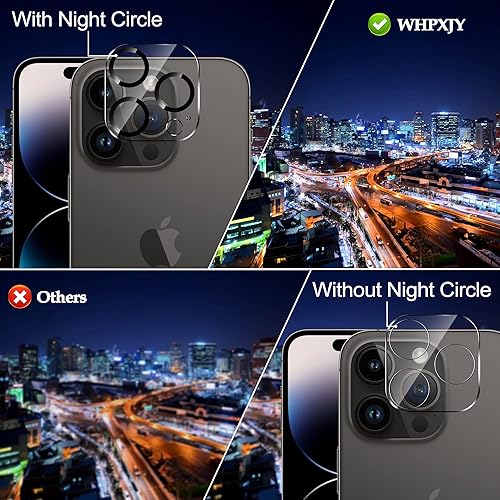 Miniatura 5 de [Paquete de 2+3] Protector de pantalla de privacidad para iPhone 14 Pro Max con protector de lente de cámara, antiarañazos, cobertura de borde