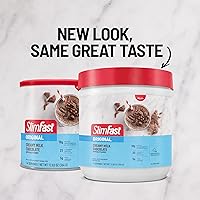 Vista 5 de SlimFast Polvo Original para Reemplazo de Comida, Chocolate Cremoso con Leche, Mezcla para Batido de Pérdida de Peso, 10 g de Proteína, 14 Porciones