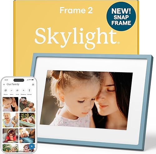 Miniatura 12 de Skylight Marco – Marco de fotos digital WiFi de soporte al cliente, pantalla táctil marco de fotos digital con fácil instalación, regalos de fotos