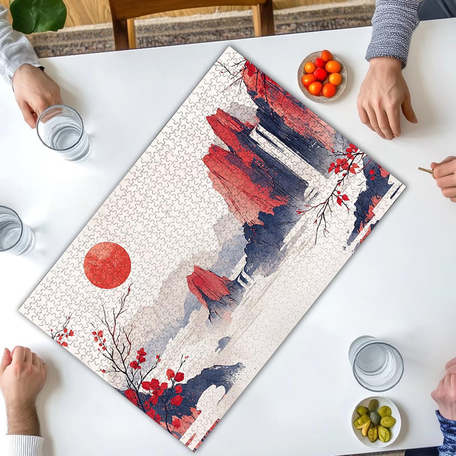 Puzzle 1000 elementów dla dorosłych, japońskie puzzle dla dorosłych i dzieci od 14 lat, duże puzzle z krajobrazem z pudełkiem do dekoracji ścian domu, prezent dla kobiety/mężczyzny, gra koncentracyjna