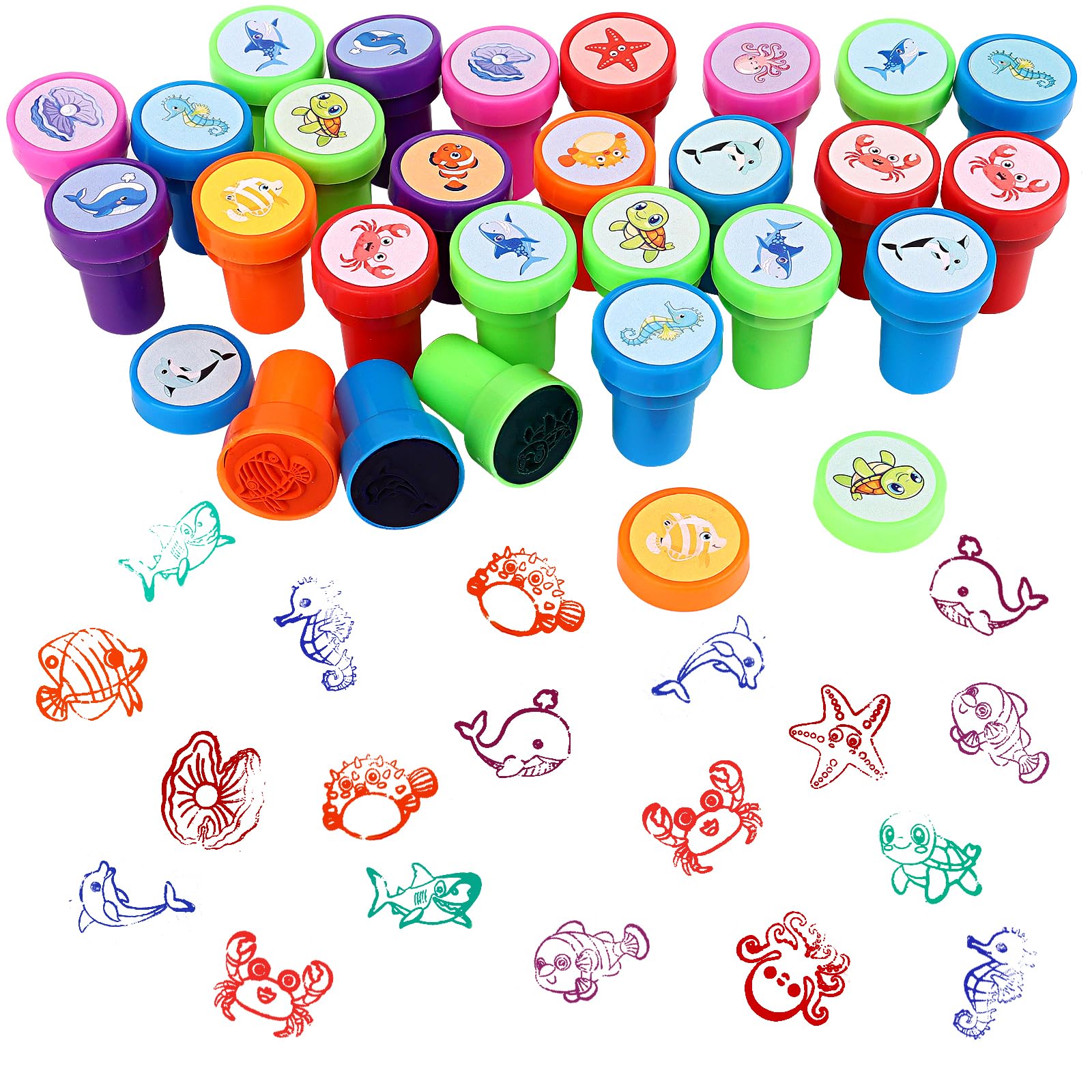 Sponsored Ad - 36 Pcs Animal Stamp Sea Animals Ocean Life Stampers Ocean Themed Party Gifts Classroom Rewards Self Ink Stamps for Birthday Gift Favor Supplies Teacher Stamps