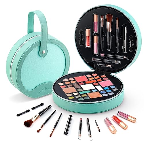 Color Nymph Kit de maquillaje todo en uno para adolescentes con bolsa de cosméticos portátil, múltiples maquillajes para principiantes como Navidad,