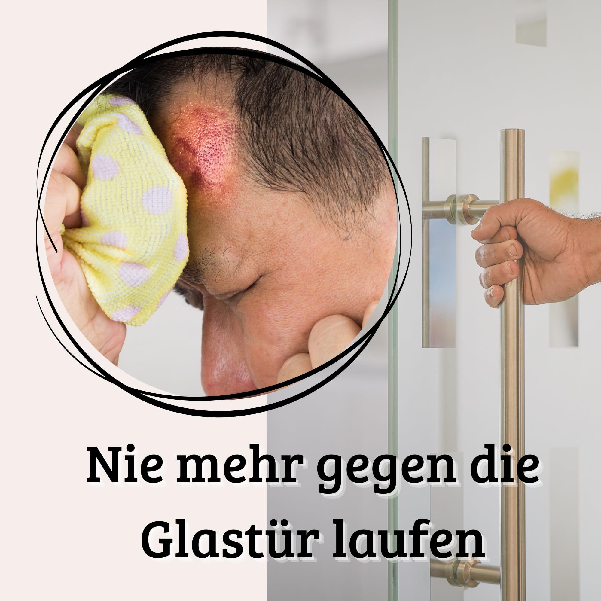 GRAZDesign Glastüren Aufkleber Retro für Türen & Duschkabinen aus Fensterfolie für Bad, Küche, Wohnzimmer in Silbergrau - 145x57cm / Silber