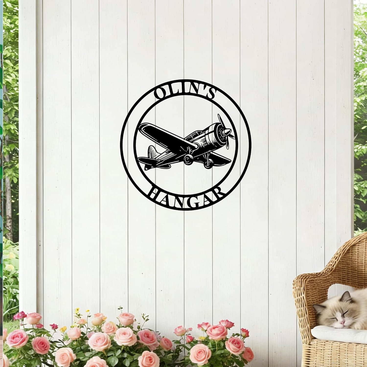 Custom Metal Airplane Wall Decor Airplane Name Sign Personalized Pilot Name Sign Aviation Home Office Decor Aircraft Lovers Gift