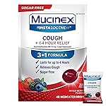 Mucinex Instasoothe Sugar Free Cough Drops, Cough Medicine for Adults with Dextromethorphan HBr, Non Menthol, Cough Suppressant Lozenges, Mixed Berry Medicated Cough Drops, 40ct