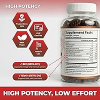 Vista 7 de O Nutritions Gomitas veganas complejas de vitamina B con vitamina B12, B7 como biotina, B6, B3 como niacina, B5, B6, B8, B9 como folato