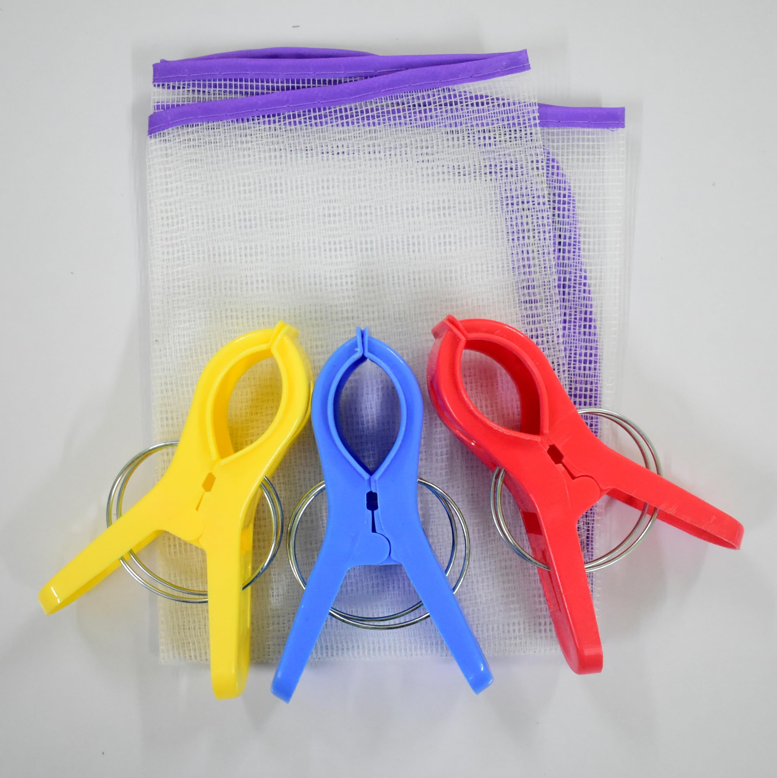 S S Mart Saree Pre-Pleating 5 inch Clips 3 nos and Ironing Protection Mat 1 no Combo | Multicolour - Saree Draping Big Clips | Mesh Type Ironing Clothes Protection-image-32