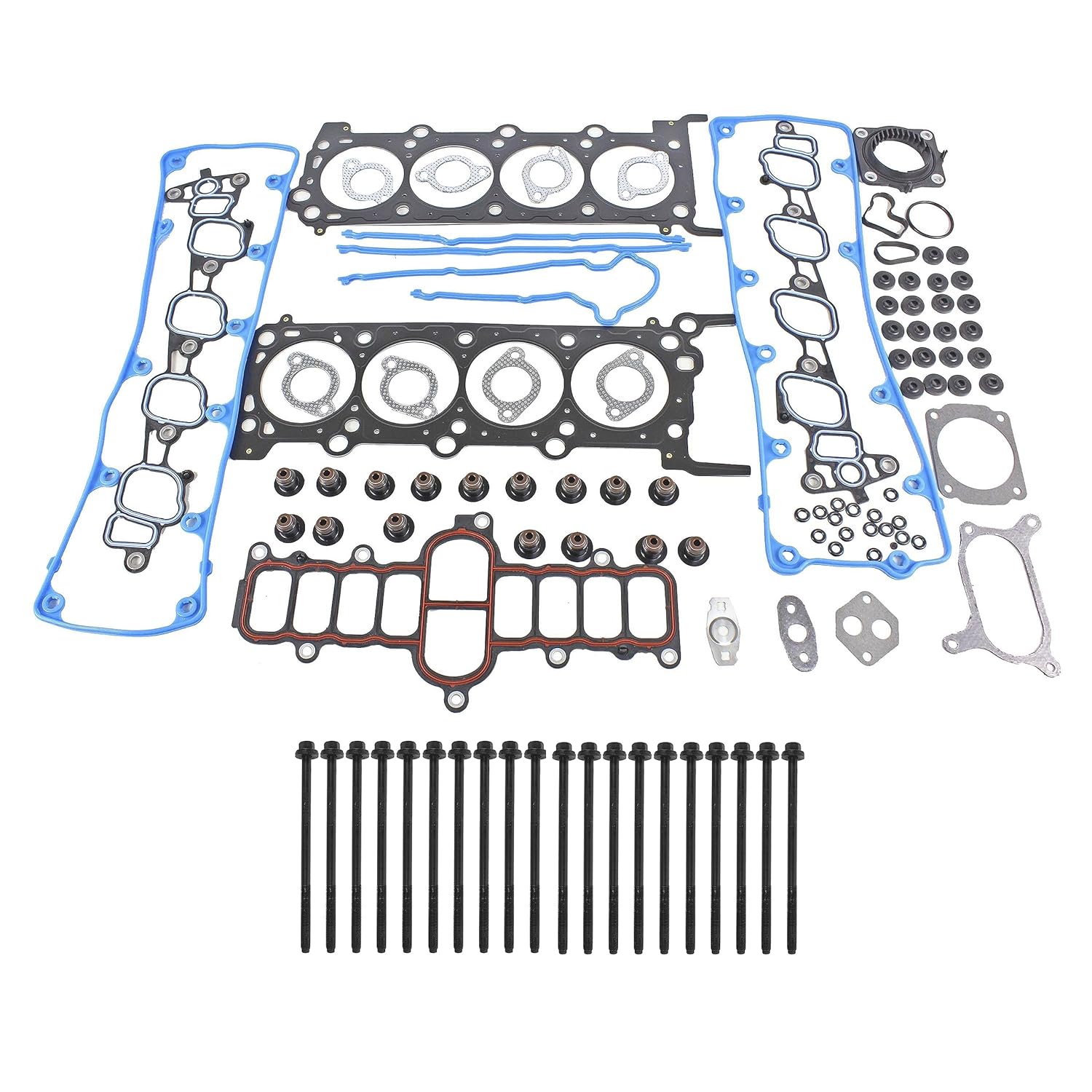DNJ HGB4221 Cylinder Head Gasket Set with Head Bolt Kit for 2009-2014 Ford E-150 E-250 F-150 4.6L V8 16V SOHC 281cid