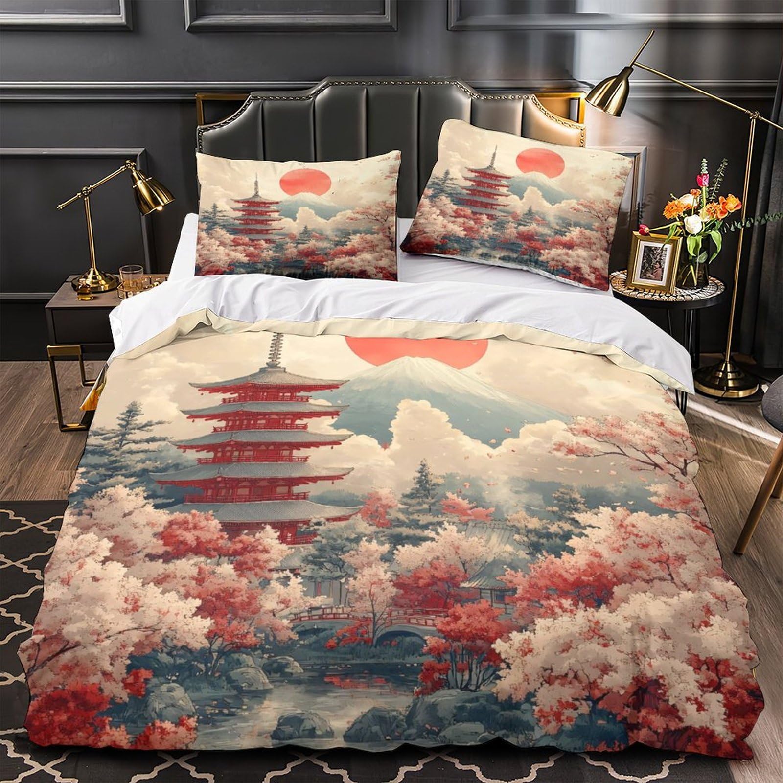 Parure housse de couette hyène 3D légère et facile à laver lit super king