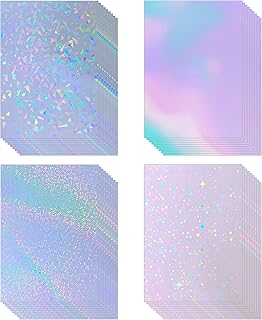 36 Sheets Holographic Sticker Paper 8.5