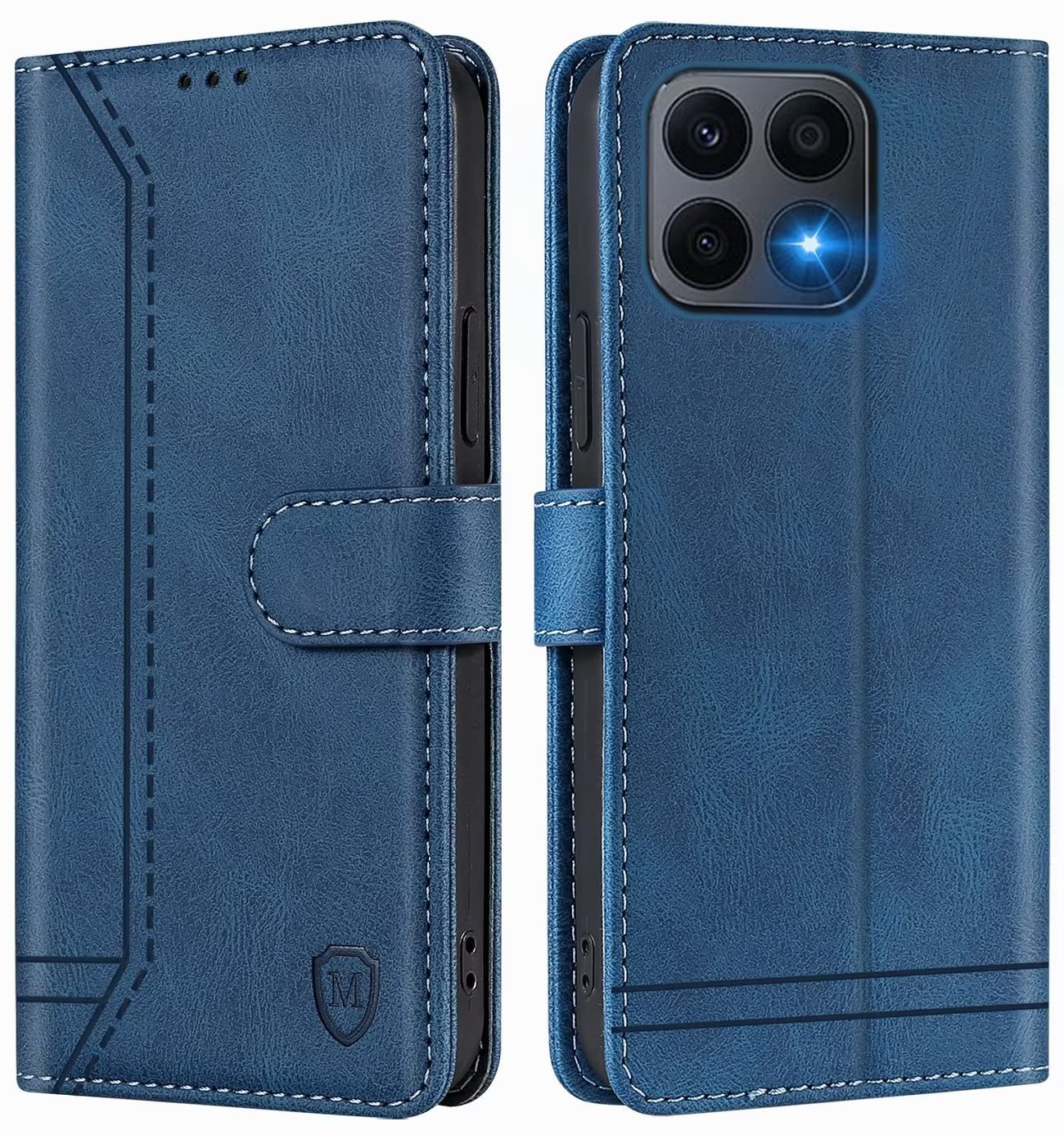 Case for Samsung Galaxy M54 5G - Premium PU Leather Protective Case with Magnetic Closure, Flip Case Compatible with Samsung Galaxy M54 5G (Blue)