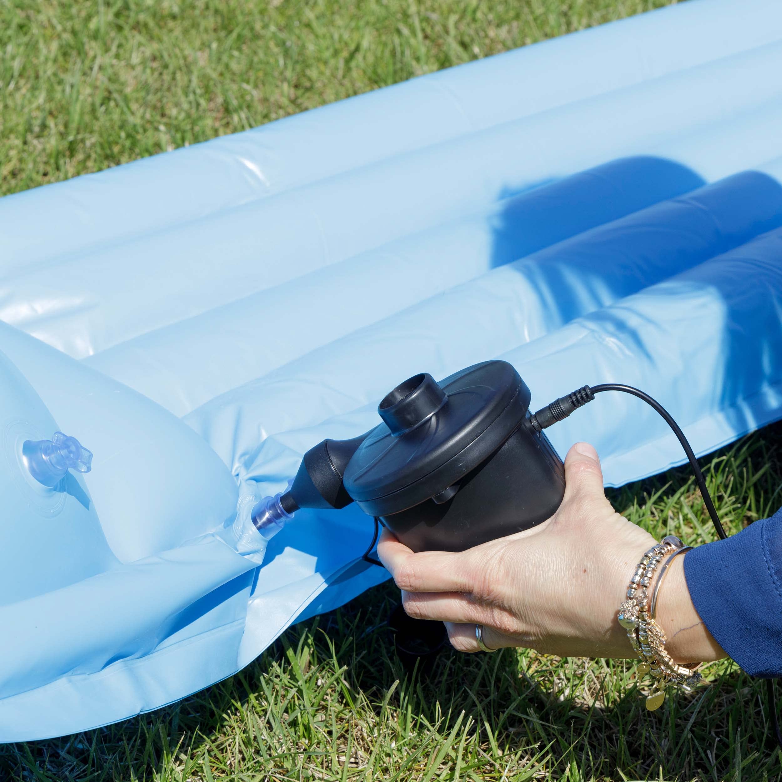 Pompa A Piede Per Gonfiabili - Elettrica, Portatile Per Spiaggia E Piscina - Foto 8