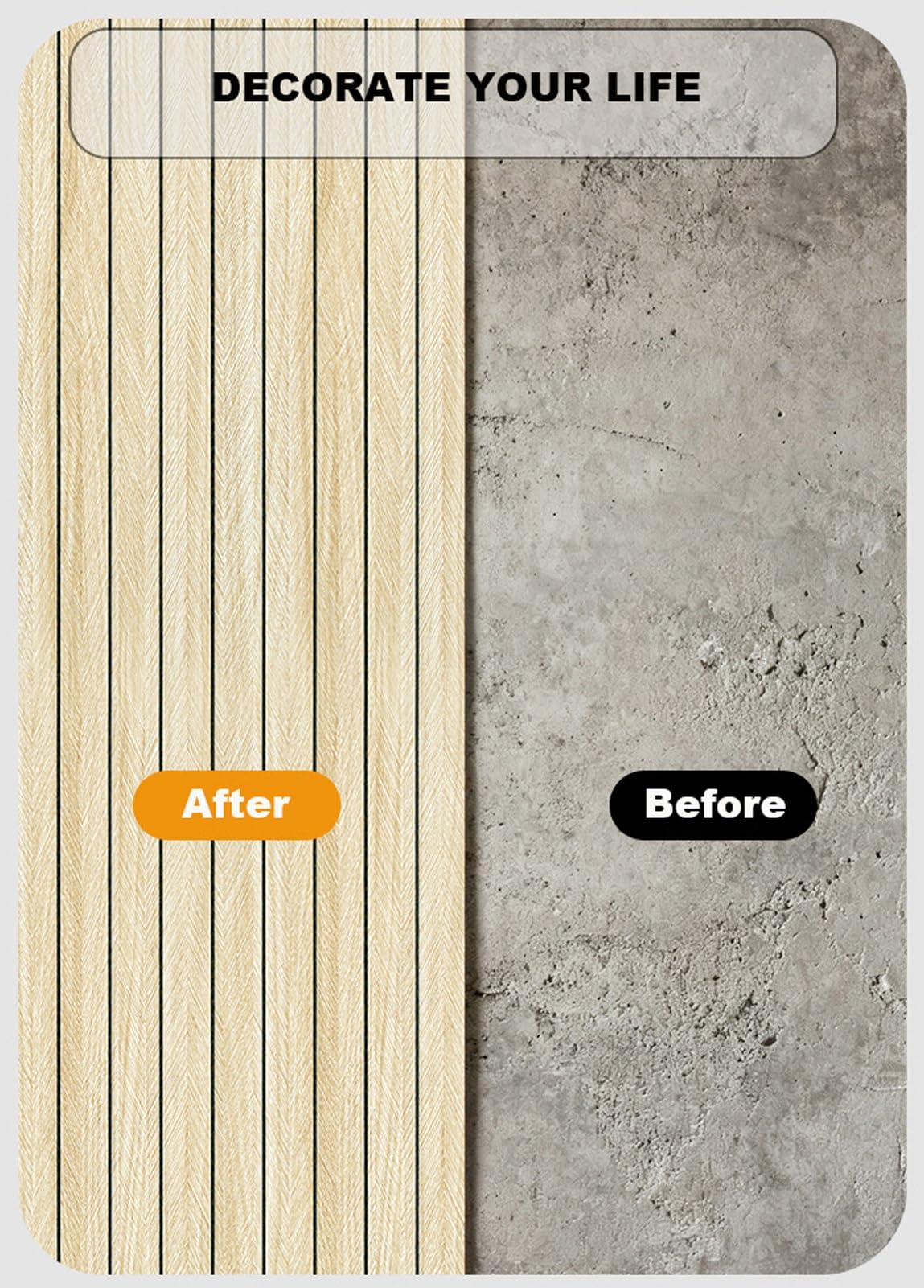 Paneles de pared de listones de PVC autoadhesivos, panel de pared de madera sintética para despegar y pegar, papel tapiz con textura de espuma 3D para sala de estar, dormitorio, decoración de oficina