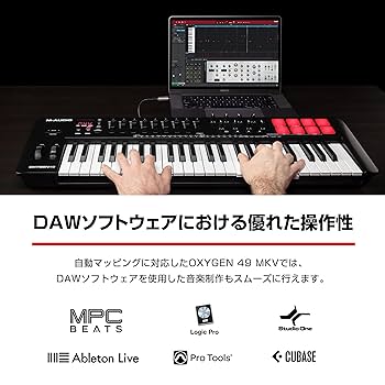 Amazon.co.jp: M-Audio USB MIDIキーボードコントローラー 49鍵