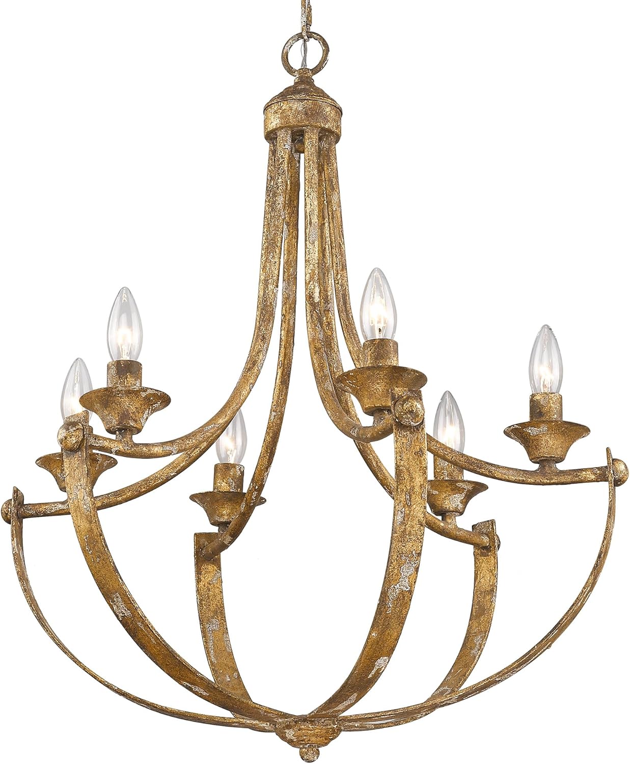 Golden Lighting Victoria 6-Light Chandelier in Heirloom Gold