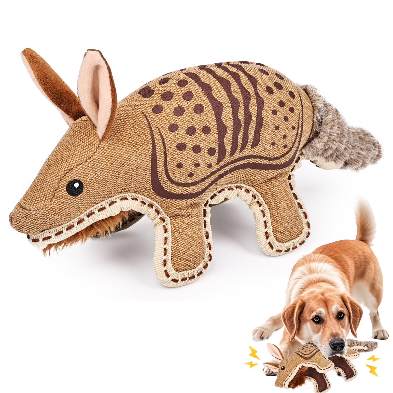 CIDIXCIDIX Tough Durable Squeaky Dog Toys for Aggressive chewers Interactive to Keep Them Busy Funny Plush Dogs Toy