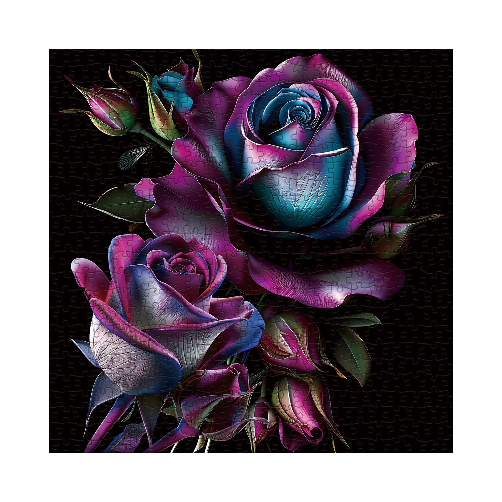 Puzzle De 1000 Piezas – Tornado De Rosa Magenta Colorido, Rompecabezas Difícil Para Adultos Y Niños, Medida 38x26 Cm, Alivio De Estrés Y Decoración De Pared