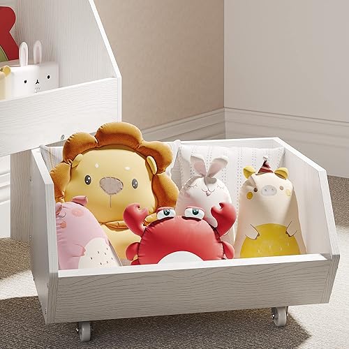 Miniatura 5 de ASTRONAPE Almacenamiento y organizador de juguetes para niños, estantería multifuncional y contenedor de almacenamiento con carrito móvil para niños