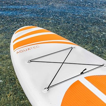 AQUATEC 6 Thick Inflatable Paddle Boards - Premium Paddle Board | SUP Accessories - Adjustable Paddle, Pump & Backpack