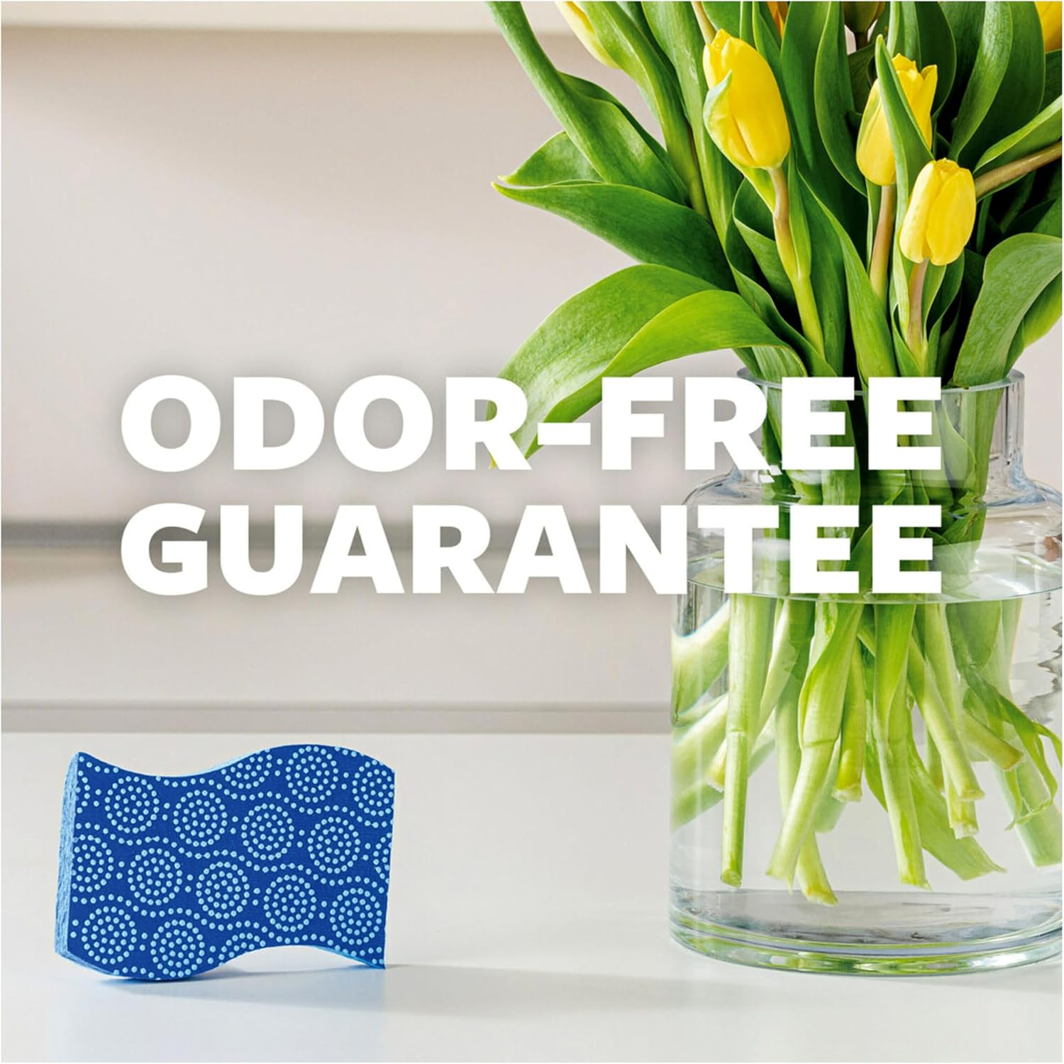 Scotch-Brite Scrub Dots Non-Scratch Scrub Sponges, Sponges for Cleaning Kitchen, Bathroom, and Household, Non-Scratch Sponges Safe for Non-Stick Cookware, 24 Scrubbing Sponges