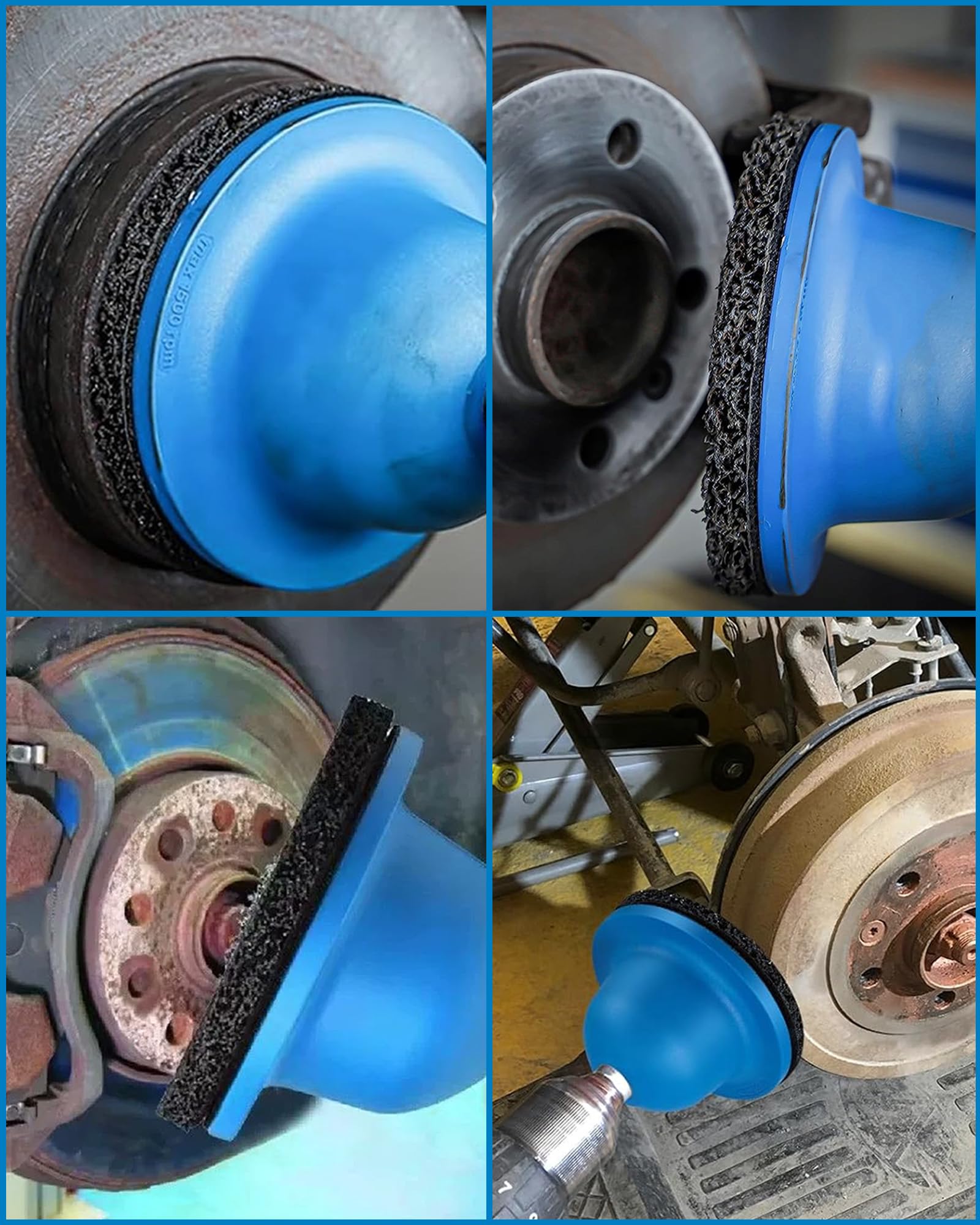 4-Teiliges Radnabenschleifer Auto: Radnabenschleifer Innen-ø 90mm Außen-ø 150mm 2 Stück Schleifrad mit 1/2 Zoll Vierkantantrieb Für Autowerkstätten & DIY Enthusiasten zum Reinigen von Radnaben