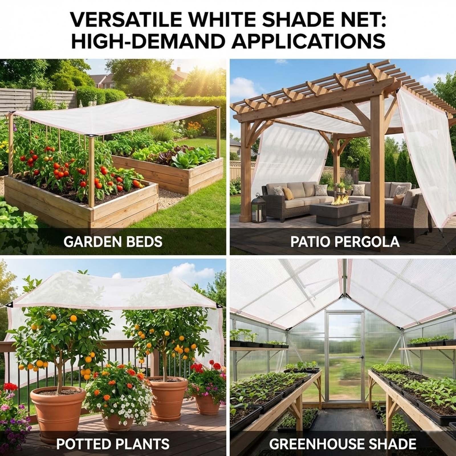 Red solar de jardín 50 % blanca, lona de malla resistente a los rayos UV de 26 x 66 pies con ojales para invernadero, patio, toldo, cubierta transpirable para plantas y