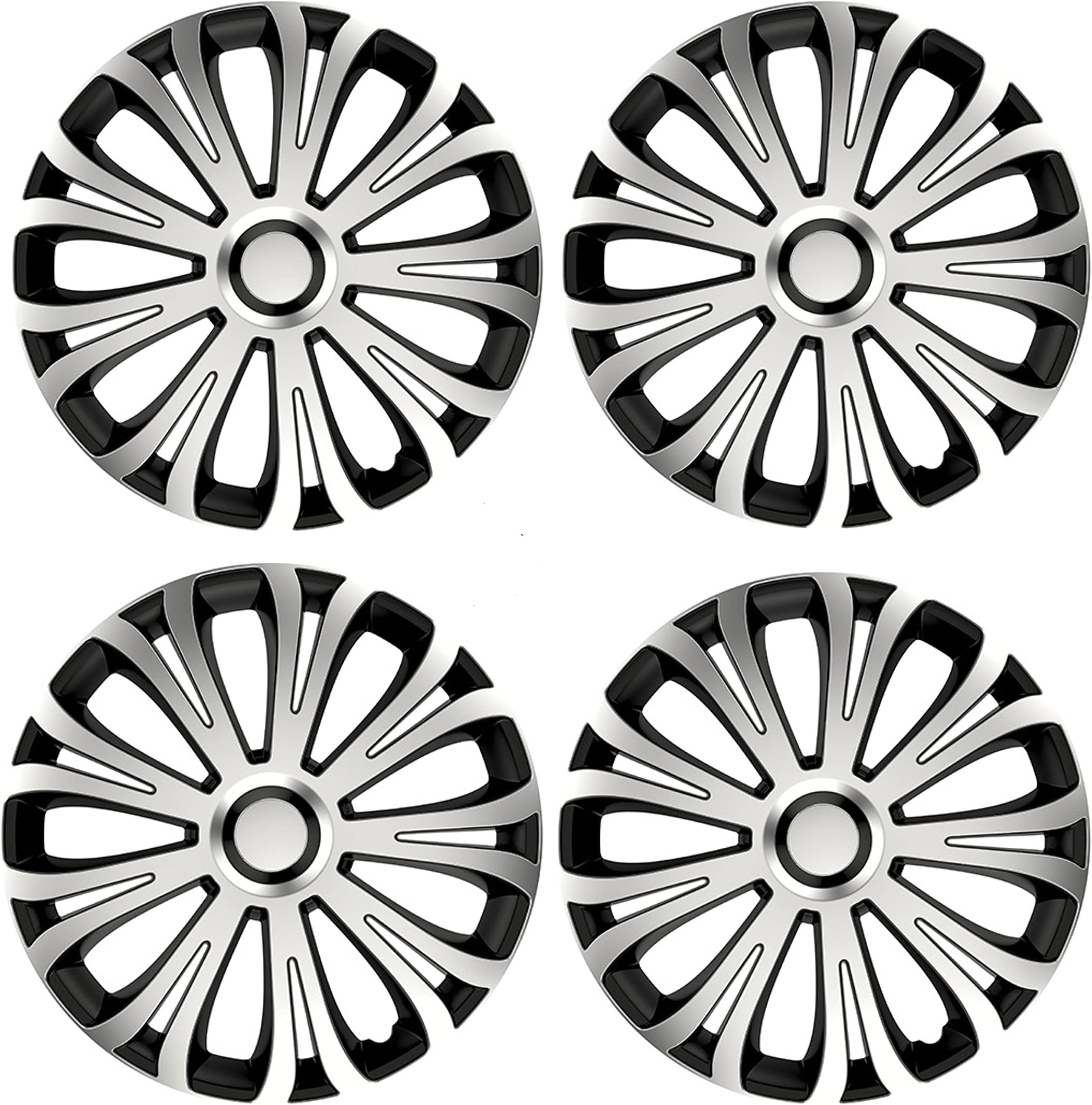 The Urban CompanyWheel Trim Cover Inferno 14" To Fit Daihatsu Sirion Silver/Black Set Of 4