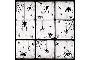 AnyDesign 9 Sheet Halloween Spider Window Clings Scary Window Decals
