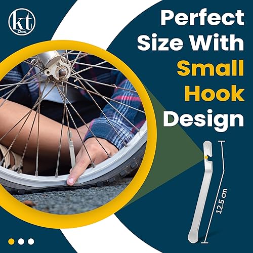 Miniatura 3 de 3 piezas de cucharas de hierro para neumáticos de bicicleta, palancas de bicicleta para cambiar, kit de herramientas de reparación de neumáticos,