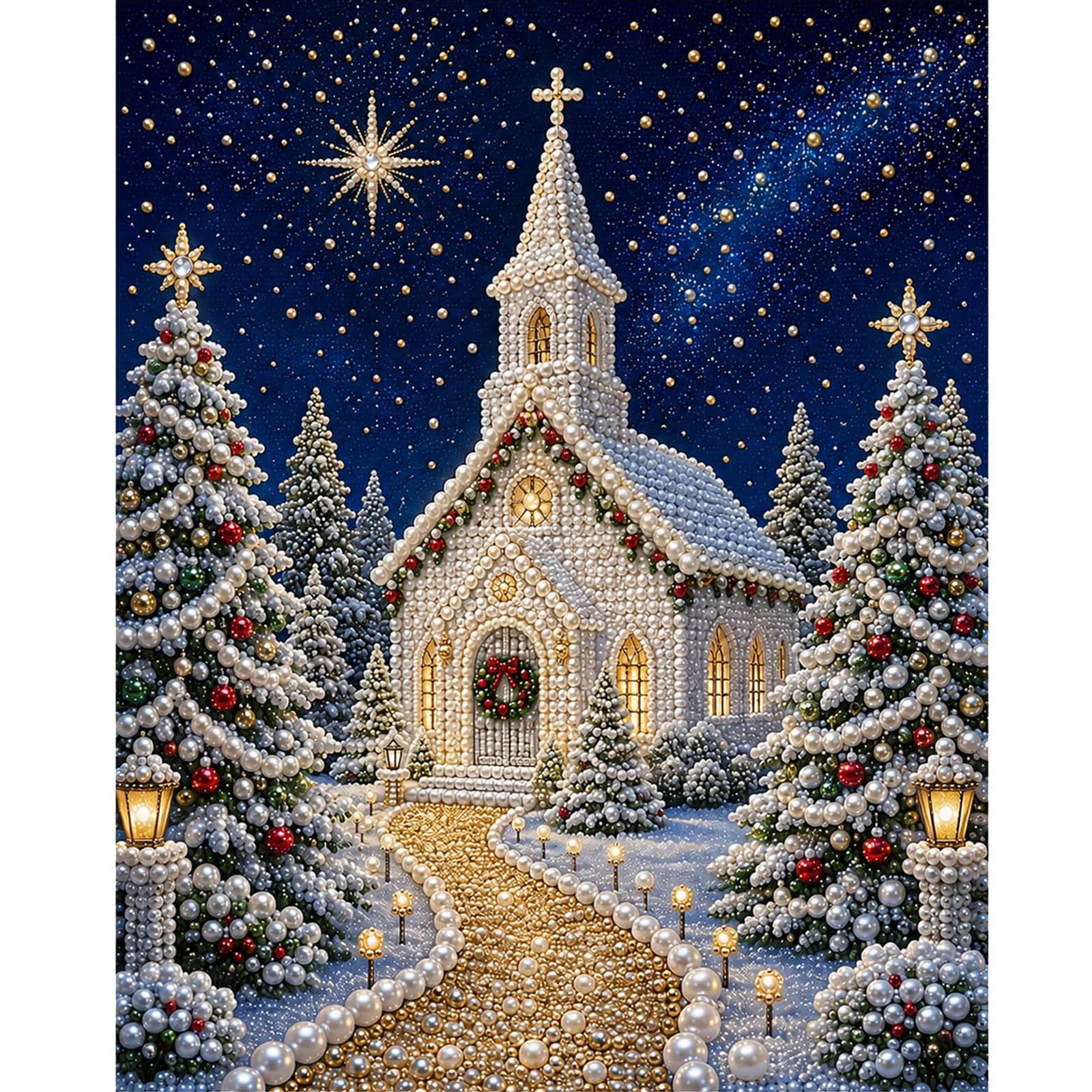 Christmas Diamond Art Kits, Pearl Art Kits for Adults Beginners, 30x40cm