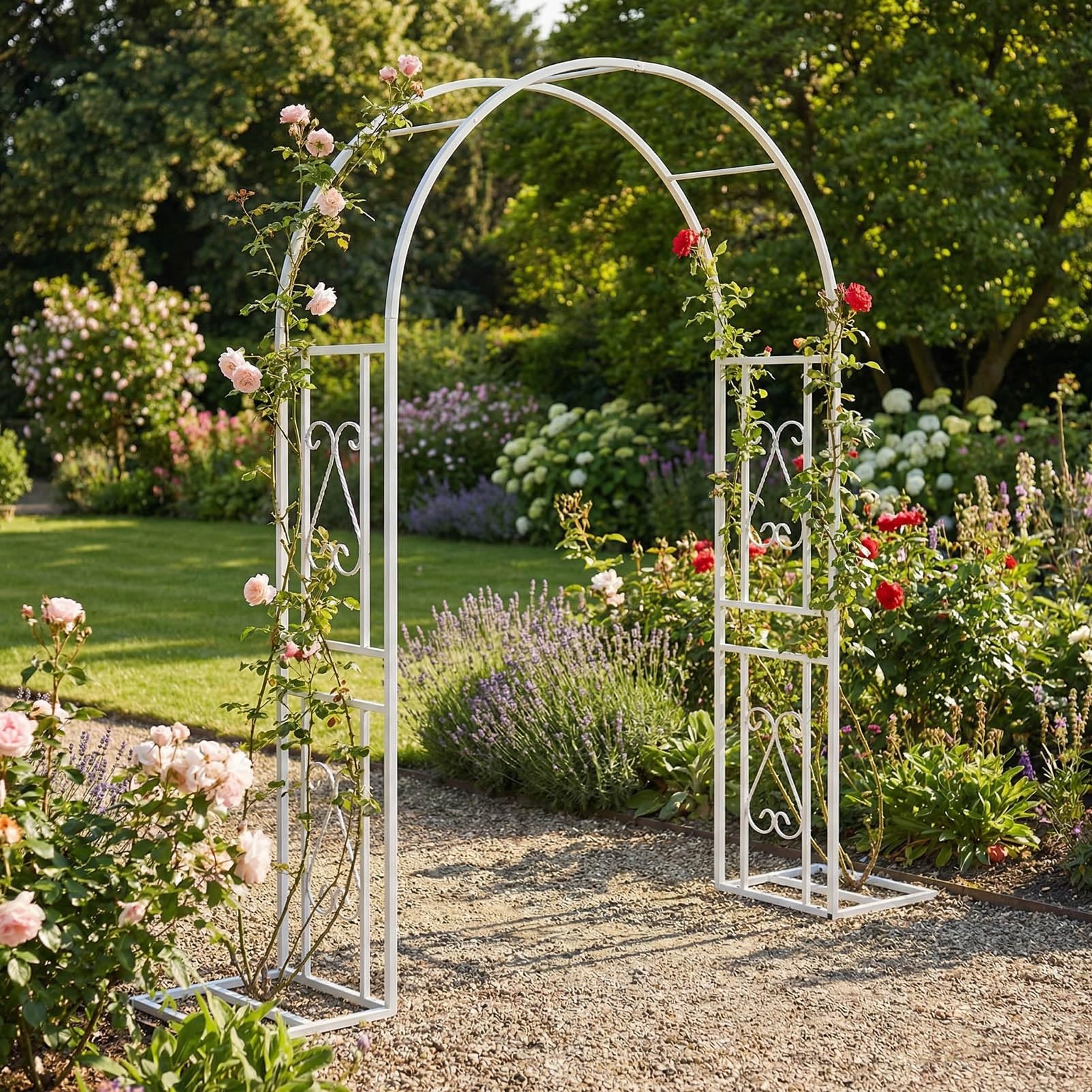 Arche de jardin en métal de qualité supérieure avec support cuivre robuste
