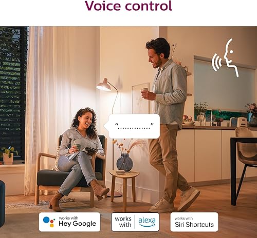 Miniatura 6 de Philips Bombilla LED A19 equivalente a 60 vatios (5000 K) Smart Wi-Fi alimentado por WiZ con Bluetooth (paquete de 4)