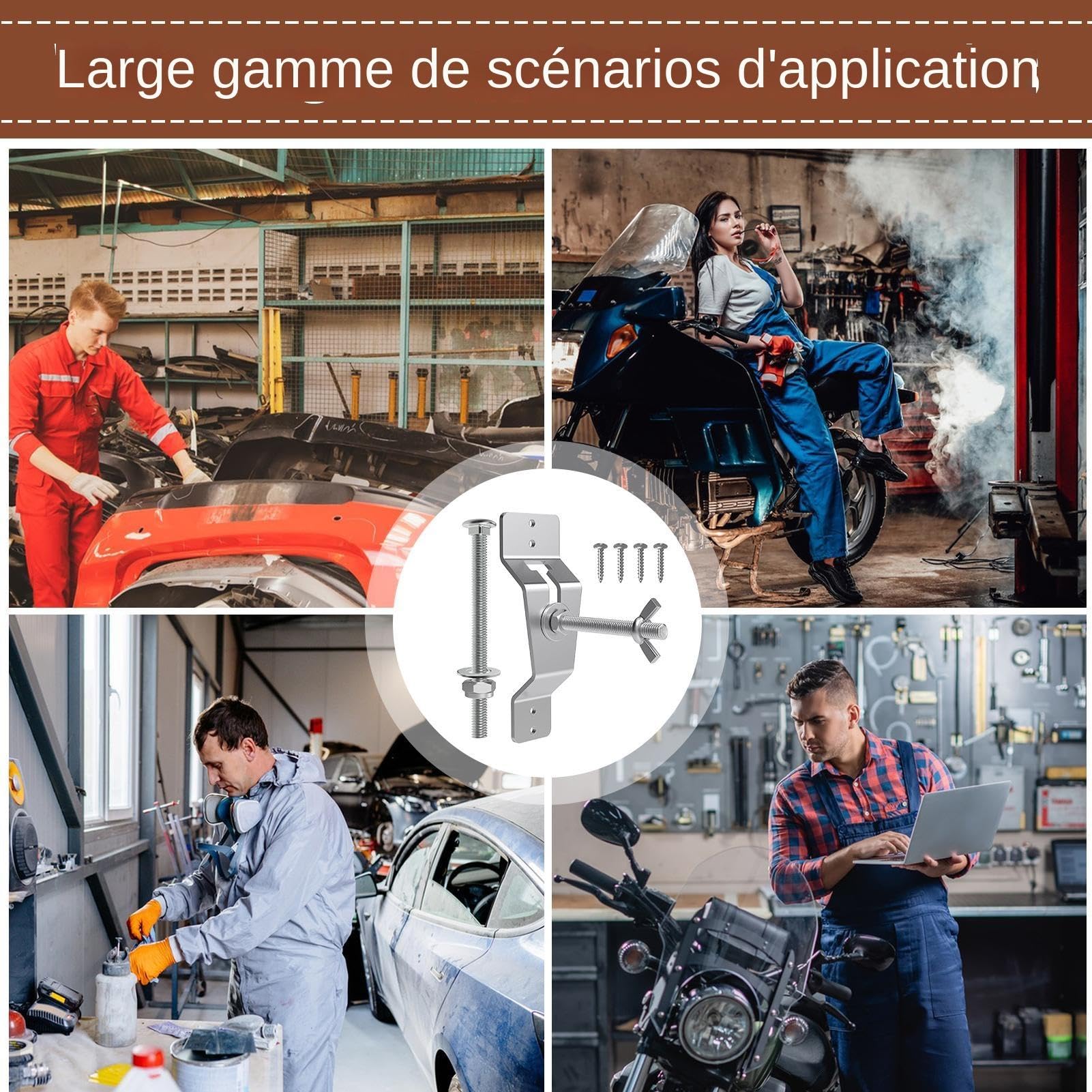 Support Mural Pour Roue De Secours De Remorque - Acier Inox, Capacité 120 Lb, Fixation Facile