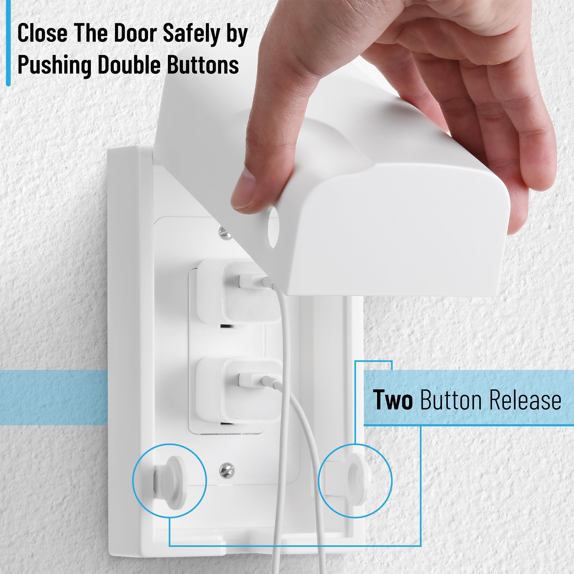 Bates Choice - Caja de seguridad para toma de corriente para bebés, paquete de 2, cubiertas de enchufe a prueba de bebés, cubiertas de enchufe para tomas eléctricas, cubiertas de enchufe para tomas