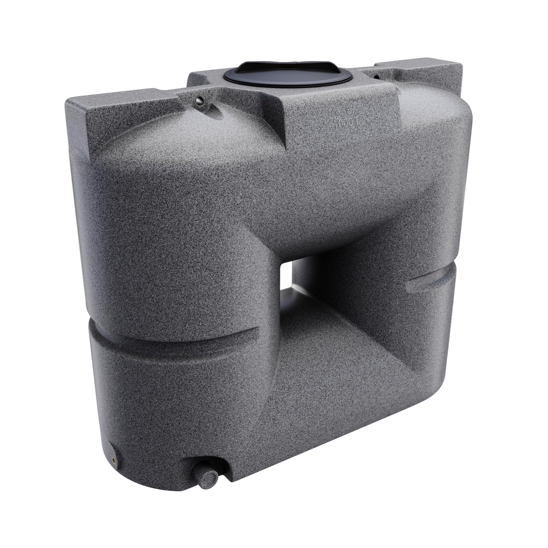 Varile 1000L Trinkwassertank | Wandtank | integriertes 1" Innengewinde | BPA-Frei | Made in EU | Lebensmittelgeeignet (Granit)