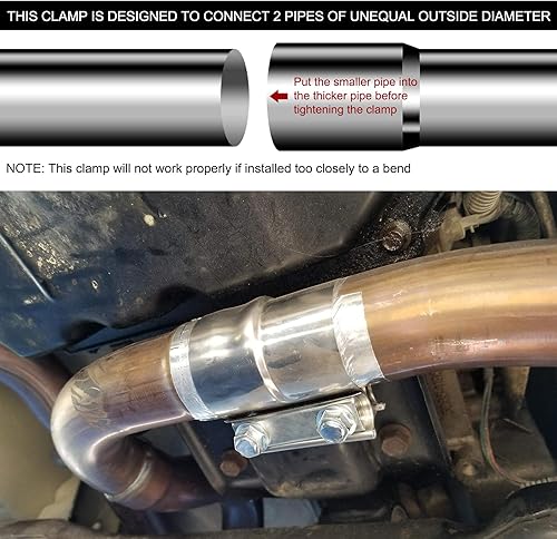 Miniatura 4 de Abrazadera de acero inoxidable para la banda de escape con 1 bloque